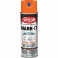 Krylon Mark-It Industrial WB Fluorescent Orange Inverted Marking Paint 732008